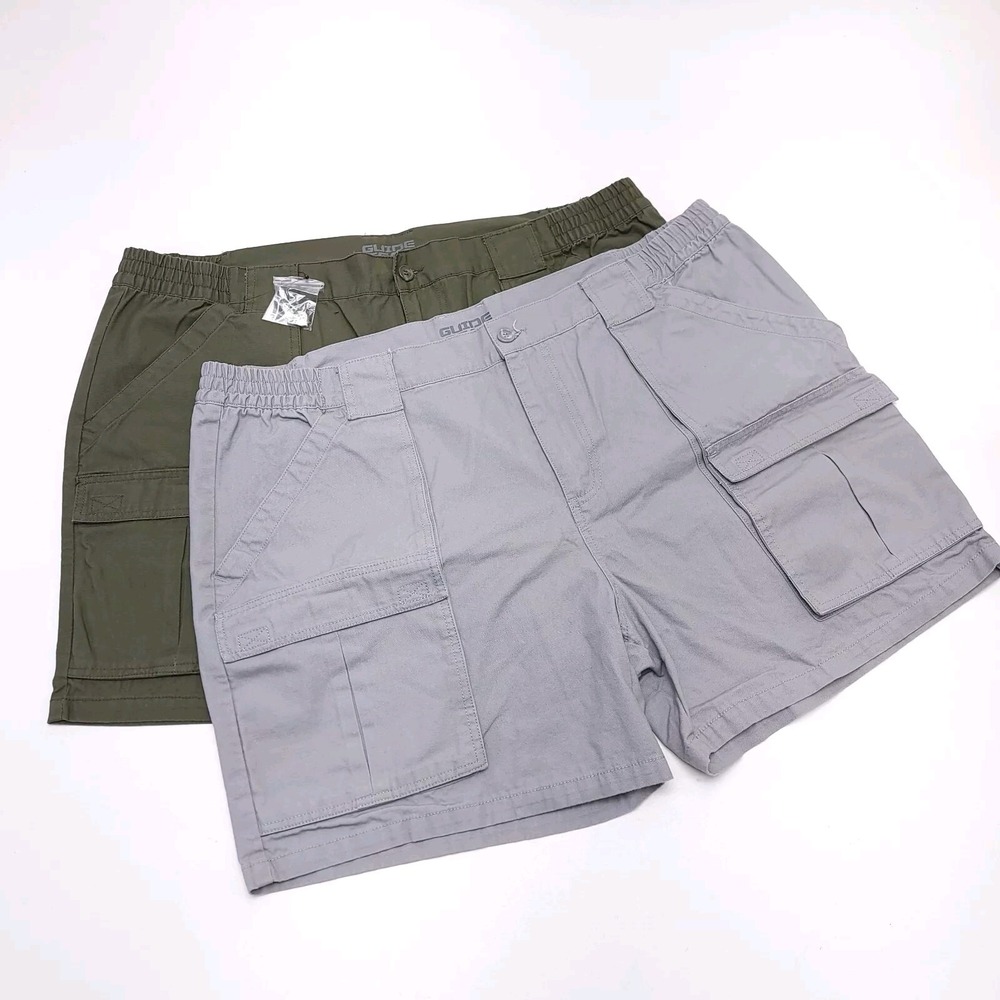 Guide Gear Men's Cargo Shorts Lot Of 2 Olive Green, Gray Size‎ 44 Hiking Casual